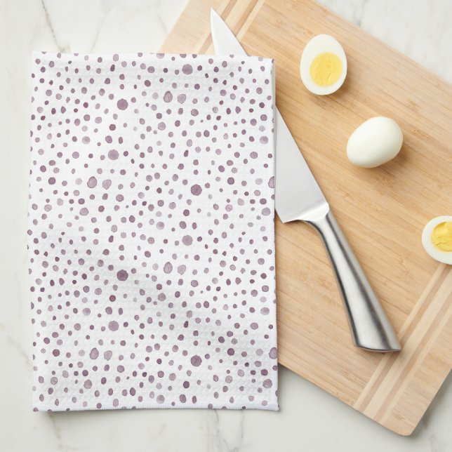 Beet Confetti Watercolor Dots Kitchen Towel Kökshandduk (Vikt i Fjärdedel)
