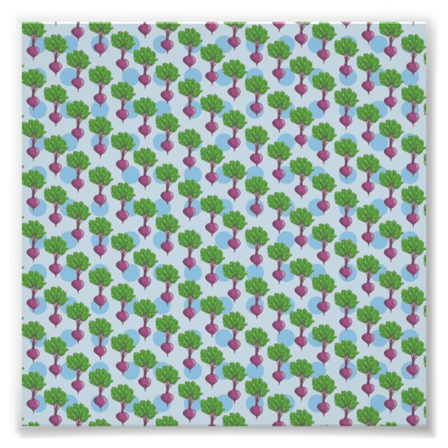 Beet plant mönster fototryck (Framsidan)