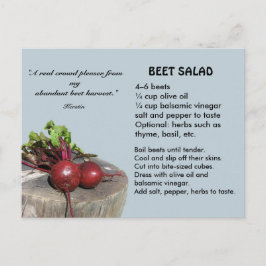 Beet Salad Recipe-vykort Vykort