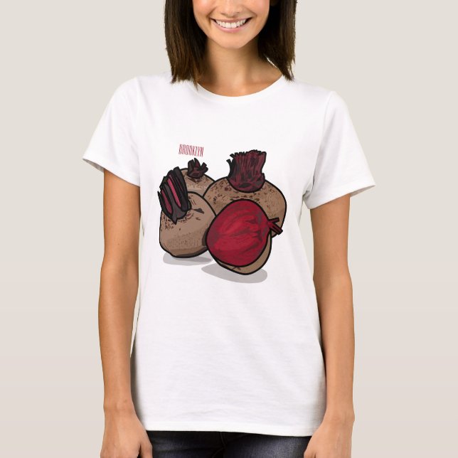 Beet-tecknad illustration t shirt (Framsida)