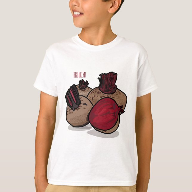 Beet-tecknad illustration t shirt (Framsida)