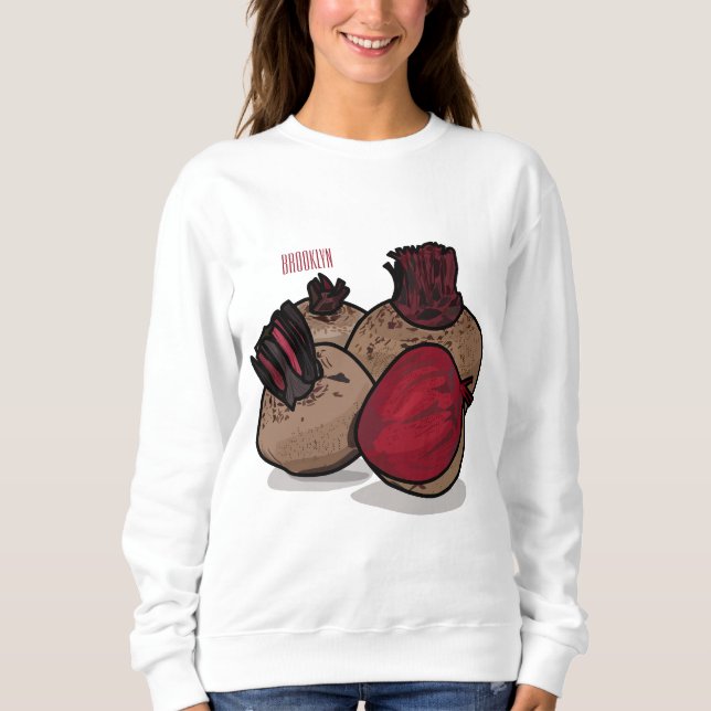Beet-tecknad illustration t shirt (Framsida)