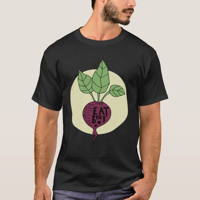 Beet Vegetable Vegan Plant Based Diet Healthy Food T Shirt (Framsida)