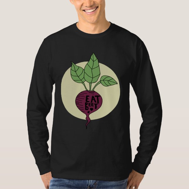 Beet Vegetable Vegan Plant Based Diet Healthy Food T Shirt (Framsida)