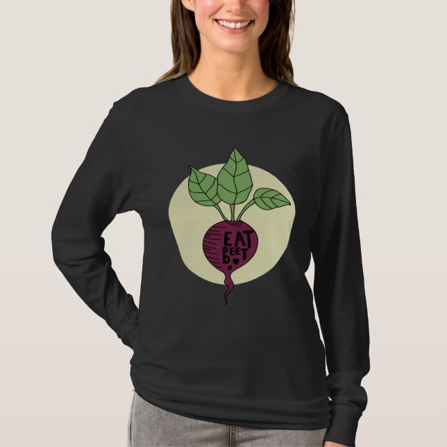 Beet Vegetable Vegan Plant Based Diet Healthy Food T Shirt (Framsida)