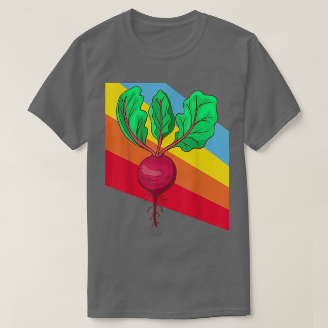 Beet Vegetables Food Vegan Vegetarian T Shirt (Design framsida)