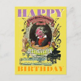Beethovehen Beethoven Grattis på födelsedagen Vykort