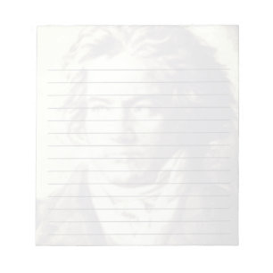 Beethoven Black and White Porträtt Anpassningsbar  Anteckningsblock