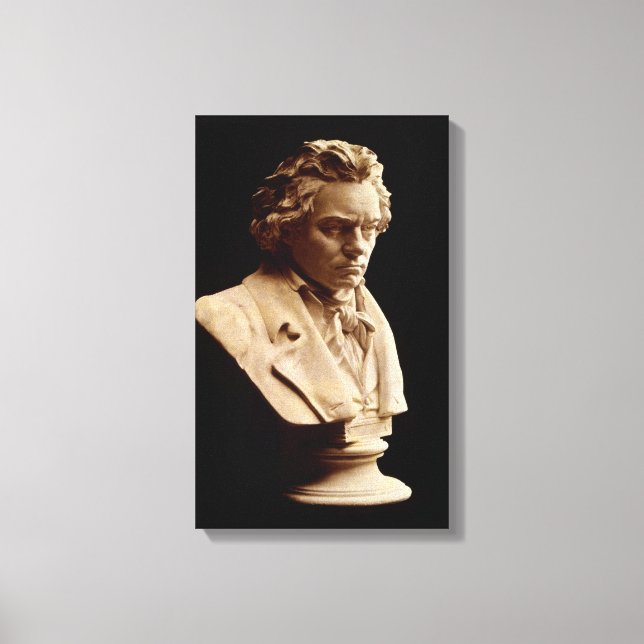 Beethoven bust staty canvastryck (Framsida)