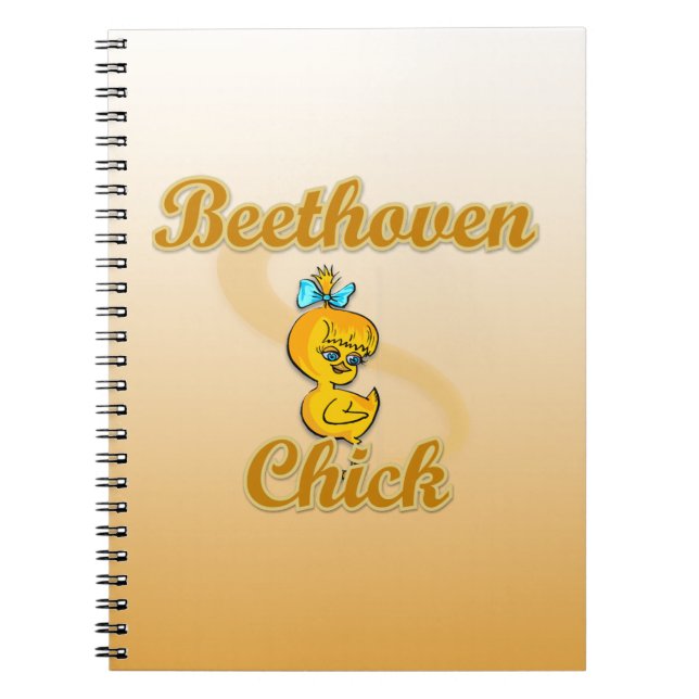 Beethoven Chick Anteckningsbok Med Spiral (Framsidan)
