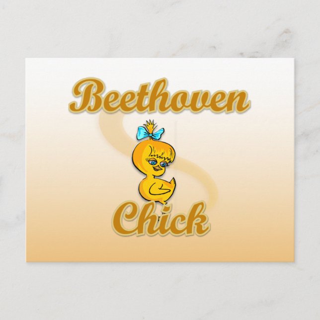 Beethoven Chick Vykort (Framsida)