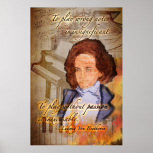 Beethoven (en originalfärg för digital teknik) poster