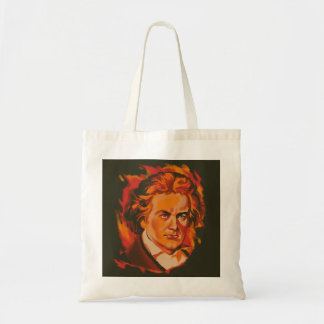 Beethoven Fire Palette Portrait Quote Tote Bag Tygkasse