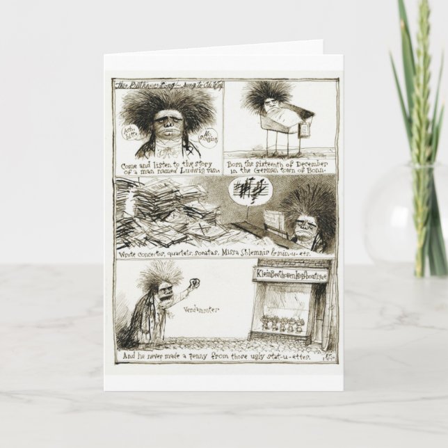 Beethoven födelsedagkort kort (Framsida)