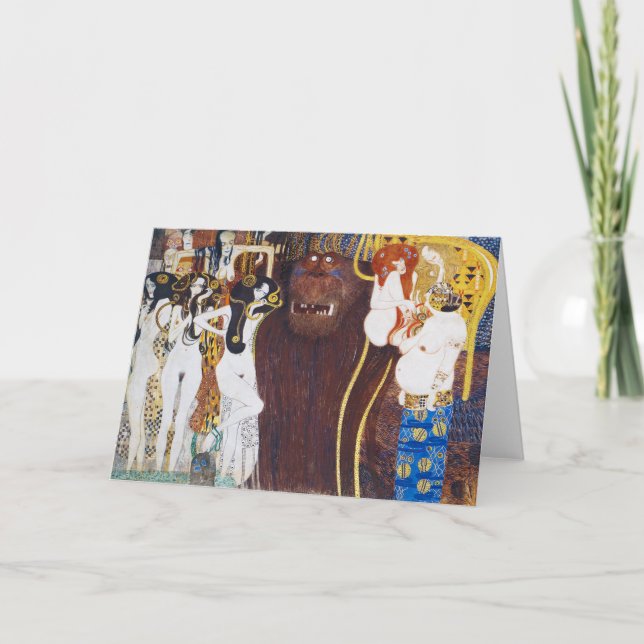 Beethoven Frieze (detalj), Gustav Klimt Kort (Framsida)