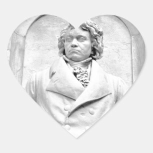 Beethoven Hjärtformat Klistermärke