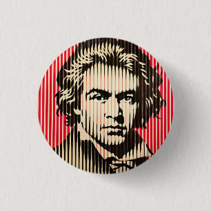 Beethoven i BAUHAUS optiska illusion stil Knapp