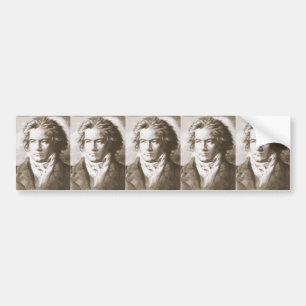 Beethoven i Sepia Bildekal
