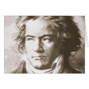 Beethoven i Sepia Hälsningskort
