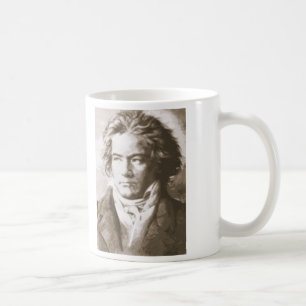 Beethoven i Sepia Kaffemugg