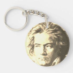 Beethoven i Sepia Keychain