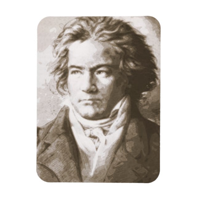 Beethoven i Sepia Magnet (Vertikal)