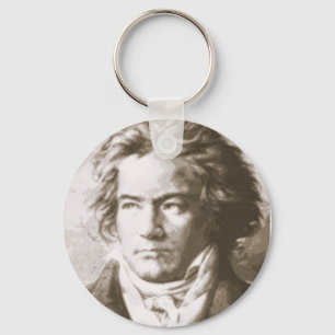 Beethoven i Sepia Nyckelring