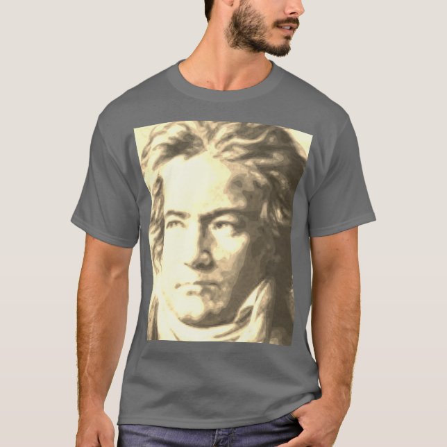 Beethoven i Sepia T Shirt (Framsida)