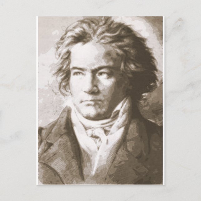 Beethoven i Sepia Vykort (Framsida)
