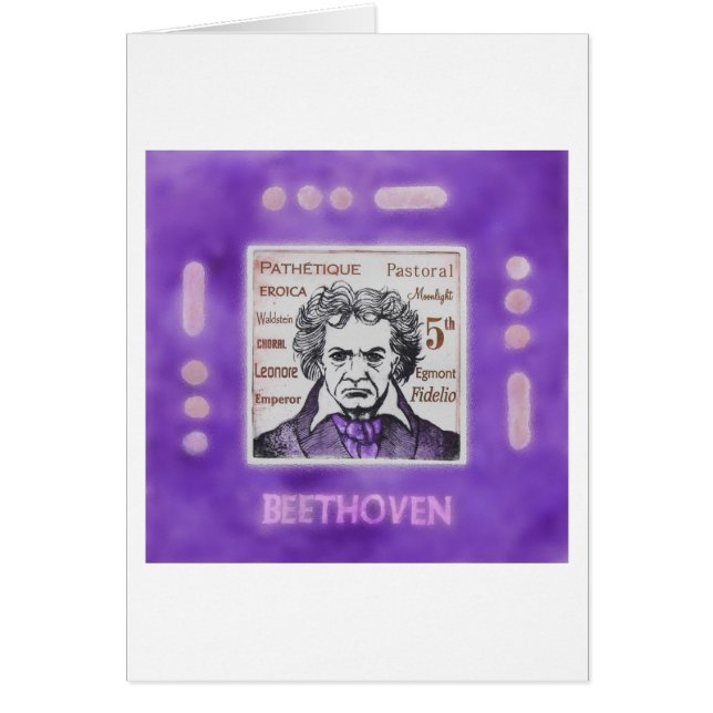 BEETHOVEN-kort Hälsningskort (Framsidan)