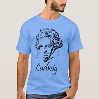 Beethoven Ludwig Van klassisk musik rolig present T Shirt