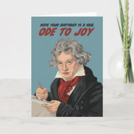 Beethoven Ode till Joy Birthday Foleting Card Kort