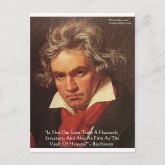 Beethoven "of Heaven", citattecken och citattecken Vykort