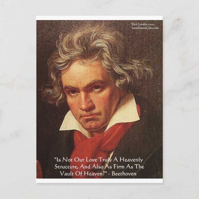 Beethoven "of Heaven", citattecken och citattecken Vykort (Framsida)