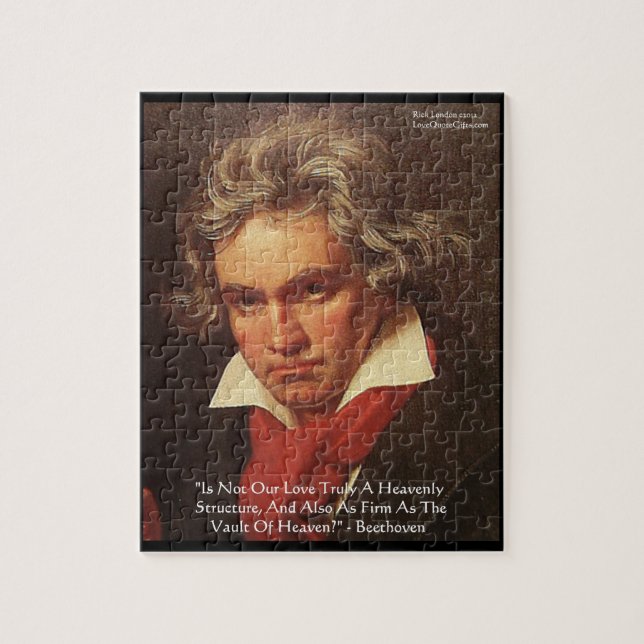 Beethoven "of Heaven" Kärlek Quote Jigszle Puzzle Pussel (Vertikal)