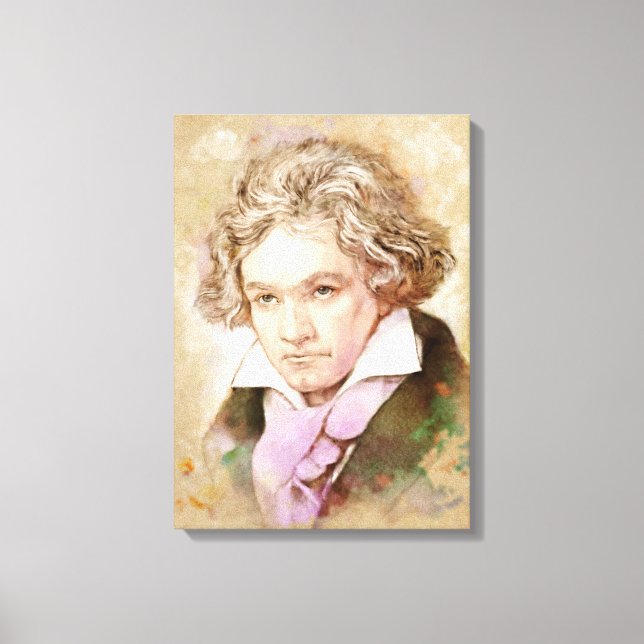 Beethoven på Canvas - Watercolor Stil (Framsida)