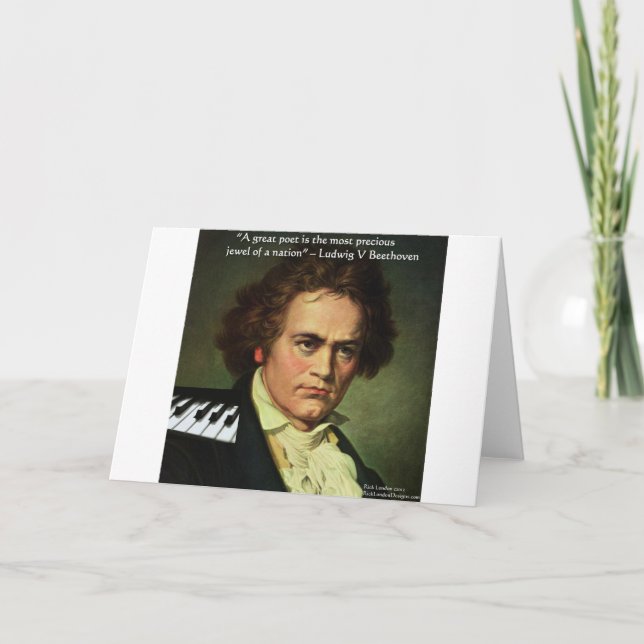 Beethoven Poet är ett gratulationskort för grammof Kort (Framsida)