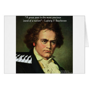 Beethoven & Poeter/Pearls Citat Gåvor T-shirts & K Hälsningskort