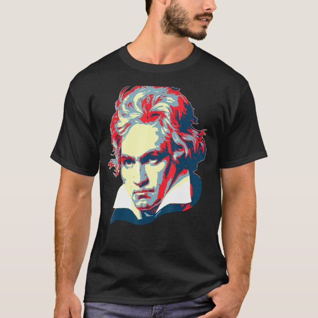 Beethoven Pop Art T Shirt (Framsida)