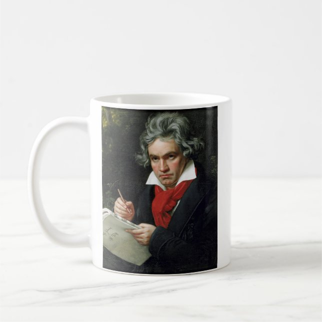 Beethoven Porträtt av Joseph Karl Stieler Kaffemugg (Vänster)