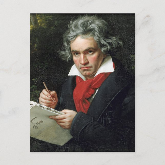 Beethoven Porträtt av Joseph Karl Stieler Vykort (Framsida)