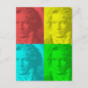 Beethoven Porträtt i Fyrkantig Vykort