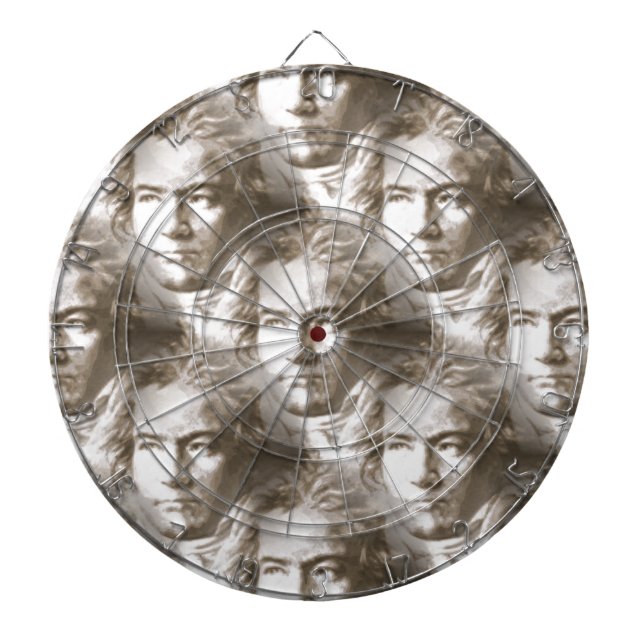 Beethoven Porträtt Mönster Darttavla (Framsidan)