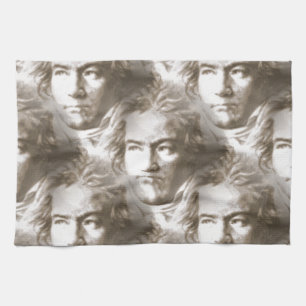 Beethoven Porträtt Mönster Kökshandduk