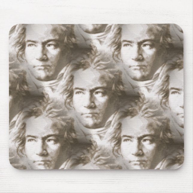 Beethoven Porträtt Mönster Musmatta (Framsidan)