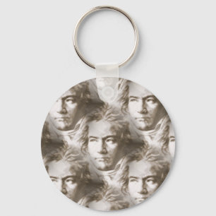 Beethoven Porträtt Mönster Nyckelring