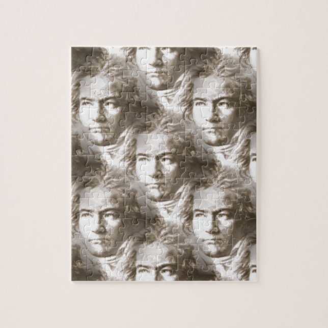 Beethoven Porträtt Mönster Pussel (Vertikal)