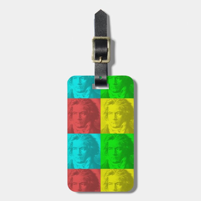 Beethoven Porträtt på torg Bagagebricka (Vertikal Framsida)