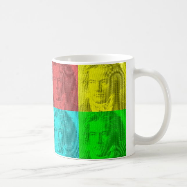 Beethoven Porträtt på torg Kaffemugg (Höger)