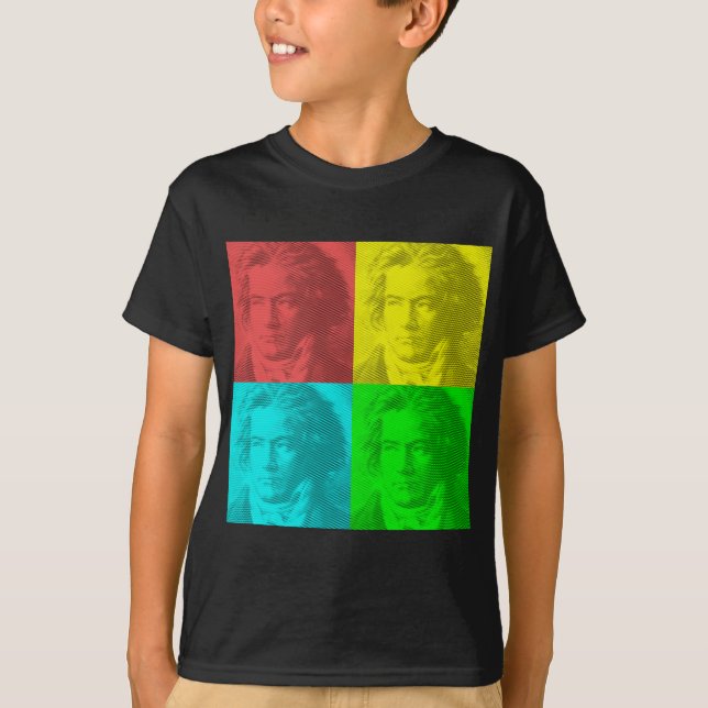 Beethoven Porträtt på torg T Shirt (Framsida)